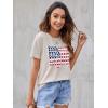 imageBlooming Jelly Womens Mama Shirt Fashion Graphic Tee Shirts Loose Fit Summer Tops Short Sleeve BlousesAmerican Flag