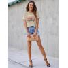 imageBlooming Jelly Womens Mama Shirt Fashion Graphic Tee Shirts Loose Fit Summer Tops Short Sleeve BlousesKhaki