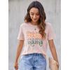 imageBlooming Jelly Womens Mama Shirt Fashion Graphic Tee Shirts Loose Fit Summer Tops Short Sleeve BlousesLight Pink