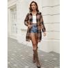 imageBlooming Jelly Womens Plaid Dresses Flannel Babydoll Dress Casual Tunic Dress Long Sleeve Fall Dresses with PocketsOrange Plaid