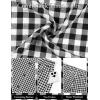imageBlooming Jelly Womens Summer Two Piece Sets Vacation Outfits Matching Short Sets Linen Gingham Vest and ShortsBlack Plaid