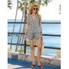 imageBlooming Jelly Womens Summer Two Piece Sets Vacation Outfits Matching Short Sets Linen Gingham Vest and ShortsBlack Plaid