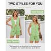 imageBlooming Jelly Womens Summer Two Piece Sets Vacation Outfits Matching Short Sets Linen Gingham Vest and ShortsGreen Plaid