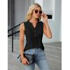 imageBlooming Jelly Womens Tank Tops Dressy Work Sleeveless Shirt Pleated V Neck Summer Blouse Business Casual OutfitsBlack