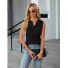 imageBlooming Jelly Womens Tank Tops Dressy Work Sleeveless Shirt Pleated V Neck Summer Blouse Business Casual OutfitsBlack