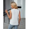 imageBlooming Jelly Womens Tank Tops Dressy Work Sleeveless Shirt Pleated V Neck Summer Blouse Business Casual OutfitsWhite