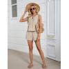 imageBlooming Jelly Womens Two Piece Sets Pleated Vacation Outfits Resort Wear Beach Linen Set Cruise Summer Matching Set 2025Beige