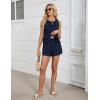 imageBlooming Jelly Womens Two Piece Sets Pleated Vacation Outfits Resort Wear Beach Linen Set Cruise Summer Matching Set 2025Dark Blue