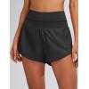 imageBlooming Jelly Womens Workout Shorts Athletic Running Shorts High Waisted Gym Exercise Shorts with PocketBlack