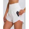imageBlooming Jelly Womens Workout Shorts Athletic Running Shorts High Waisted Gym Exercise Shorts with PocketWhite