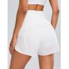 imageBlooming Jelly Womens Workout Shorts Athletic Running Shorts High Waisted Gym Exercise Shorts with PocketWhite