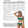 imageBlooming Jelly Women High Waisted Bikini Sets Sporty Color Block Swimsuits Two Piece High Cut Bathing SuitGreen