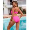 imageBlooming Jelly Women Sexy Bikini Set Two Piece Swimsuit String Bathing Suit Beach OutfitsHot Pink