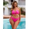 imageBlooming Jelly Women Sexy Bikini Set Two Piece Swimsuit String Bathing Suit Beach OutfitsHot Pink