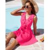 imageBlooming Jelly Womens Beach Cover Up Dress Sleeveless Ruffle Swimsuit Coverup Casual Ladies Summer Vacation Mini SundressMagenta