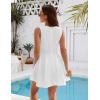 imageBlooming Jelly Womens Beach Cover Up Dress Sleeveless Ruffle Swimsuit Coverup Casual Ladies Summer Vacation Mini SundressWhite