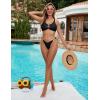 imageBlooming Jelly Womens Bikini Sets Thong Cheeky Two Piece Swimsuit Cutout Sexy Bathing Suit SwimwearBlack