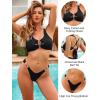 imageBlooming Jelly Womens Bikini Sets Thong Cheeky Two Piece Swimsuit Cutout Sexy Bathing Suit SwimwearBlack