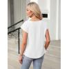 imageBlooming Jelly Womens Dressy Business Casual Tops Work Trendy Short Sleeve Shirts Summer Cute Pleated BlousesWhite