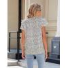 imageBlooming Jelly Womens Dressy Casual Tops Ruffle Short Sleeve V Neck Shirts Elegant Business Work BlouseBlue Floral Printed