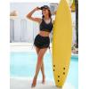 imageBlooming Jelly Womens High Waisted Bikini Sets Swim Skirt Mesh Swim Suits 2025 2 Piece Tummy Control Bathing SuitsBlack