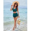 imageBlooming Jelly Womens High Waisted Bikini Sets Swim Skirt Mesh Swim Suits 2025 2 Piece Tummy Control Bathing SuitsBlue Green