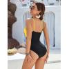 imageBlooming Jelly Womens One Piece Swimsuit Sexy Tummy Control Bathing Suit Cute Color Block Cheeky Ladies Monokini SwimwearJamaica