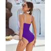 imageBlooming Jelly Womens One Piece Swimsuit Sexy Tummy Control Bathing Suit Cute Color Block Cheeky Ladies Monokini SwimwearPurple
