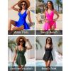 imageBlooming Jelly Womens One Piece Swimsuit Tummy Control Swim Dress Plus Size Split Skirt Modest Bathing SuitHot Pink
