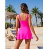 imageBlooming Jelly Womens One Piece Swimsuit Tummy Control Swim Dress Plus Size Split Skirt Modest Bathing SuitHot Pink