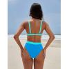 imageBlooming Jelly Womens Sexy Bikini Triangle Two Piece Swimsuit Color Block High Cut Bathing SuitsBlue03