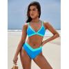 imageBlooming Jelly Womens Sexy Bikini Triangle Two Piece Swimsuit Color Block High Cut Bathing SuitsBlue03
