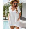 imageBlooming Jelly Womens Swimsuit Coverup Short Sleeve Bathing Suit Cover ups Swiss Polka Dot Summer Dresses 2025White