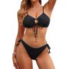 imageBlooming Jelly Women Sexy Bikini Set Two Piece Swimsuit String Bathing Suit Beach OutfitsBlack