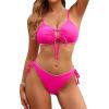 imageBlooming Jelly Women Sexy Bikini Set Two Piece Swimsuit String Bathing Suit Beach OutfitsHot Pink