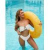 imageBlooming Jelly Womens Bandeau Bikini Sets Sexy Strapless Two Piece Swimsuit Cheeky High Cut Cute Ribbed Ladies Bathing SuitBeige