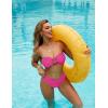 imageBlooming Jelly Womens Bandeau Bikini Sets Sexy Strapless Two Piece Swimsuit Cheeky High Cut Cute Ribbed Ladies Bathing SuitHot Pink