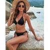 imageBlooming Jelly Womens High Waisted Bikini Sets Two Piece Swimsuit Front Tie Knot Bathing SuitBlack2 Piece