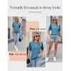 imageBlooming Jelly Womens Lace Short Sleeve Shirts Dressy Business Casual Summer Tops Ladies Pleated Spring Blouses 2025Blue Green