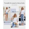 imageBlooming Jelly Womens Lace Short Sleeve Shirts Dressy Business Casual Summer Tops Ladies Pleated Spring Blouses 2025White