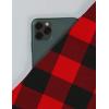 imageBlooming Jelly Womens Plaid Swing Dress Long Sleeve Round Neck Tunic Mini DressBlack and Red