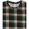 imageBlooming Jelly Womens Plaid Swing Dress Long Sleeve Round Neck Tunic Mini DressDark Green