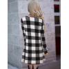 imageBlooming Jelly Womens Plaid Swing Dress Long Sleeve Round Neck Tunic Mini DressPlaid