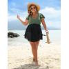 imageBlooming Jelly Womens Plus Size Swimsuit One Piece Tummy Control Bathing Suit Modest Curvy Cute Swim Dress Ladies SwimwearArmy Green  Black