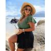 imageBlooming Jelly Womens Plus Size Swimsuit One Piece Tummy Control Bathing Suit Modest Curvy Cute Swim Dress Ladies SwimwearArmy Green  Black