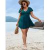 imageBlooming Jelly Womens Plus Size Swimsuit One Piece Tummy Control Bathing Suit Modest Curvy Cute Swim Dress Ladies SwimwearTeal