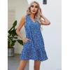 imageBlooming Jelly Womens Summer Chiffon Dresses Floral Flowy Sleeveless Sundresses Casual Beach V Neck Sun Dress with Pockets