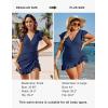 imageBlooming Jelly Womens Tummy Control Swimsuits One Piece Bathing Suit Plus Size Swim Dress Modest Ruffle SwimwearDark Blue