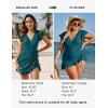 imageBlooming Jelly Womens Tummy Control Swimsuits One Piece Bathing Suit Plus Size Swim Dress Modest Ruffle SwimwearDark Cyan