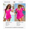 imageBlooming Jelly Womens Tummy Control Swimsuits One Piece Bathing Suit Plus Size Swim Dress Modest Ruffle SwimwearHot Pink